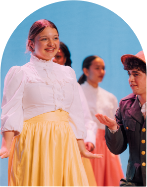 student in a play